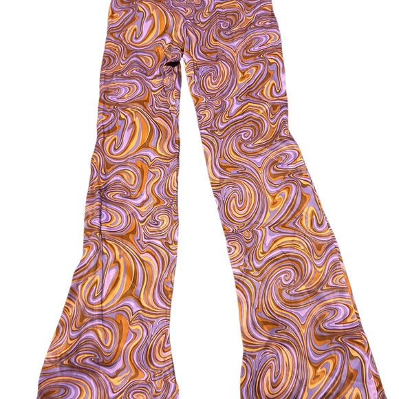 Zara multicolored print with slit pants size small - Picture 5 of 9